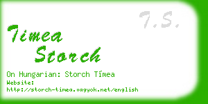 timea storch business card